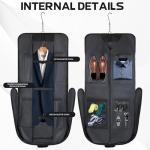 Garment Bags for Travel,46.5'' Waterproof Carry on Garment Bag for Hanging Clothes,Foldable Suit Bag for Travel Business