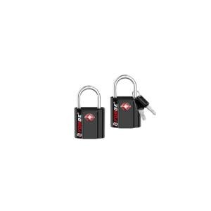 Forge Small Size TSA Approved Luggage Locks: Key Locks for Travel. Ultra Secure Dimple Key Travel Locks Alloy Body Luggage Locks. Black 2 Pack.