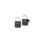 Forge Small Size TSA Approved Luggage Locks: Key Locks for Travel. Ultra Secure Dimple Key Travel Locks Alloy Body Luggage Locks. Black 2 Pack.