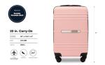 Travelers Club 22" Richmond Spinner Carry-On Luggage, Rose Gold, Inch (TC-7920-670)
