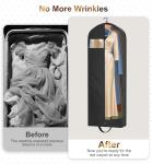 MISSLO 65" Long Garment Bags for Travel for Women Heavy Duty Dress Bags for Gowns 4" Gusseted Dress Protector Bag for Closet Storage Clothing Covers for Hanging Clothes Wedding Dresses Storage