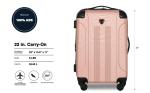 Travelers Club Chicago Hardside Expandable Spinner Luggage, Rose Gold, 20" Carry-On