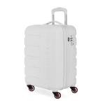 SwissGear 7366 Hardside Expandable Luggage with Spinner Wheels, White, Carry-On 19-Inch