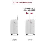 SwissGear 7366 Hardside Expandable Luggage with Spinner Wheels, White, Carry-On 19-Inch