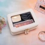 Aveniee Clear Makeup Bag Organizer, Travel Cosmetic Case Skincare Toiletry Bag for Women, Portable Make Up Pouch Car Organizer Bag with Zippers for Essentials(White)