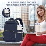 Focdod Laptop Backpack for Women Bookbag: 15.6 inch Work Backpacks with Pouch Pocket for Large Capacity Cup & USB Charger College Book Bag Travel Business Nurse Teacher Bookbags Anti-theft Back Pack