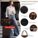 RAINSMORE Garment Bags for Travel Women Convertible Garment Duffle Bag for Hanging Clothes, Large Carry On Garment Bag with Shoe Bag & Wet Pocket, Foldable Dress Suit Business Travel Weekender Bags