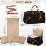 RAINSMORE Garment Bags for Travel Women Convertible Garment Duffle Bag for Hanging Clothes, Large Carry On Garment Bag with Shoe Bag & Wet Pocket, Foldable Dress Suit Business Travel Weekender Bags