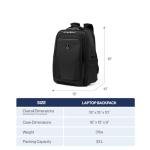 Travelpro Maxlite Lightweight Laptop Backpack, Fits up to 15 Inch Laptop and 11 Inch Tablet, Water Resistant, Men and Women, Work, Travel, Black, 18-Inch