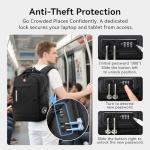 CROSSGEAR Large Travel Backpack Waterproof Laptop Bag Airline Approved Business Office Work Computer Casual Daypacks TSA Lock Anti-Theft Bookbag with USB Port Fit 17.3 inch Laptops for Men Women