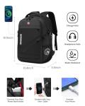 CROSSGEAR Large Travel Backpack Waterproof Laptop Bag Airline Approved Business Office Work Computer Casual Daypacks TSA Lock Anti-Theft Bookbag with USB Port Fit 17.3 inch Laptops for Men Women
