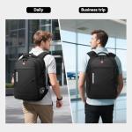 CROSSGEAR Large Travel Backpack Waterproof Laptop Bag Airline Approved Business Office Work Computer Casual Daypacks TSA Lock Anti-Theft Bookbag with USB Port Fit 17.3 inch Laptops for Men Women