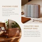 3-in-1 Leather Duffle Bag for Travel with Toiletry Bag and Shoe Compartment, Weekender Overnight Gym Bag for Men Women, Carry On Bag Fits 21 Inch Laptop