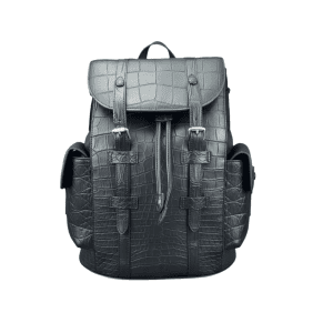 Authentic crocodile leather travel backpack unisex large schoolbag real crocodile leather fashion brand design men's backpack
