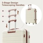 Luggage Sets 3 Piece Suitcase Set, ABS Hardside Carry-on, Checked Luggage, Lock