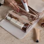 YDR Cosmetic Bag Foldable with Divider,Capacity Travel Makeup Bag for Women Portable Pouch Makeup Organizer Toiletry Bag Makeup Case