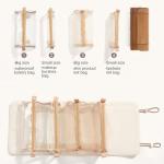 YDR Cosmetic Bag Foldable with Divider,Capacity Travel Makeup Bag for Women Portable Pouch Makeup Organizer Toiletry Bag Makeup Case