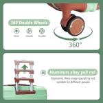 QIMER 20 Inch Carry on Luggage 22x14x9 Airline Approved Green PC Hardside Double Spinner Wheels Lightweight Suitcase TSA Lock Travel for Men and Women