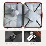 Luggage Sets 3 Piece Suitcase Set, ABS Hardside Carry-on, Checked Luggage, Lock