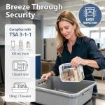 PACKISM TSA Approved Clear Toiletry Bag Set