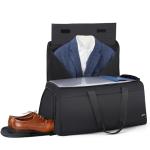 Convertible Travel Garment Bag, Carry on Garment Duffel Bag, 2 in 1 Hanging Dress Suitcase Suit Travel Bags for Business Trips with Shoe Compartment & Multiple Pockets, AGPTEK (Black)