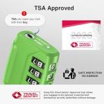 Puroma 2 Pack TSA Approved Luggage Locks, 4 Digit Combination Travel Locks Resettable Code Lock with Zinc Alloy Body for Suitcase, Toolbox, Backpack, Bag, Gym Locker (Basic Green)