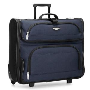 Travel Select Amsterdam Expandable Rolling Upright Luggage, Navy, Garment Bag