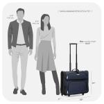 Travel Select Amsterdam Expandable Rolling Upright Luggage, Navy, Garment Bag
