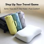 Cushion Lab Travel Deep Sleep Pillow – Compact Memory Foam Neck Pillow for Sleeping, Portable Pillow for Hotels, Camping, Side & Back Sleepers, On-The-Go – Wellness Green