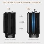 CASELLY Carry on Luggage Top opening Suitcases, Expandable with Cup Holder and USB Charging Port,Lightweight with Front Pocket Rolling Suitcases with Spinner Wheels