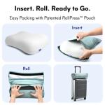 Cushion Lab Travel Deep Sleep Pillow – Compact Memory Foam Neck Pillow for Sleeping, Portable Pillow for Hotels, Camping, Side & Back Sleepers, On-The-Go – Wellness Green