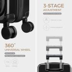 CASELLY Carry on Luggage Top opening Suitcases, Expandable with Cup Holder and USB Charging Port,Lightweight with Front Pocket Rolling Suitcases with Spinner Wheels