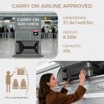 CASELLY Carry on Luggage Top opening Suitcases, Expandable with Cup Holder and USB Charging Port,Lightweight with Front Pocket Rolling Suitcases with Spinner Wheels