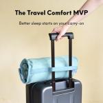 Cushion Lab Travel Deep Sleep Pillow – Compact Memory Foam Neck Pillow for Sleeping, Portable Pillow for Hotels, Camping, Side & Back Sleepers, On-The-Go – Wellness Green