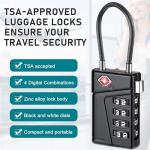 Diyife TSA Locks for Luggage, [2 Pack] TSA Approved Luggage Locks with TSA-008, Open Alert Indicator, 4 Digit Combination TSA Travel Lock with Zinc Alloy Body Lock for Suitcase, Bag, Backpack, Black