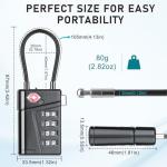 Diyife TSA Locks for Luggage, [2 Pack] TSA Approved Luggage Locks with TSA-008, Open Alert Indicator, 4 Digit Combination TSA Travel Lock with Zinc Alloy Body Lock for Suitcase, Bag, Backpack, Black