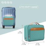 COOSKY Travel Hanging Toiletry Bag for Women, Cruise Ship Essentials, with Jewelry Organizer, Extra Large Makeup Dopp Kit, Waterproof Cosmetic Bags, Toiletries Kit Set with Trolley Belt, Blue