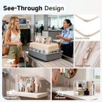 9 Set Packing Cubes for Travel, Gifts for Women Mom Kids, TSA Approved Bags for Makeup, Cosmetic, Toiletry, Organizer for Suitcase Carry On, Cruise Essentials Airplane Accessories, Beige