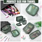 Weewooday 4 Pcs Mesh Makeup Bag Mesh Cosmetic Bag Travel Toiletry Pouch with Zipper Mini Makeup Cosmetic Purse for Daily Accessory(Small, Large, Medium,Olive Green)