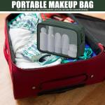 Weewooday 4 Pcs Mesh Makeup Bag Mesh Cosmetic Bag Travel Toiletry Pouch with Zipper Mini Makeup Cosmetic Purse for Daily Accessory(Small, Large, Medium,Olive Green)