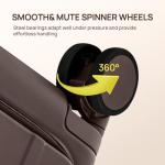 NINETYGO Medium Checked Luggage 25 Inch, Flat Top Opening Check In Luggage with Cup Holder, Expandable, Coffee-Infused PC Hard Shell, Eco-Friendly, TSA Lock, 360° Spinner Wheels (Latte)