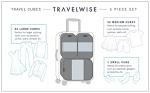 TravelWise Packing Cube System - Durable 5 Piece Weekender Plus Set (Black)