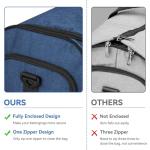 Carry on Garment Bag for Travel, Bukere Convertible Suit Travel Garment Duffel Bag for Men Women Business, Shoe Compartment, Detachable Shoulder Strap, Multi-Function 2 in 1 Weekender Bag, Blue