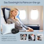 Small Cooling Memory Foam Travel Pillows for Airplanes Sleeping, Compressible Camping Pillow, Mini Adjustable Shredded Foam Bed Pillow for Medium Firm Neck Knee Lumbar Support, Ideal Car, Backpacking