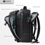 SUOCO Travel Vacuum Backpack with Portable Electric Pump, 60L Carry On Compression Seal Travel Backpack with Vacuum System, Traveling Packing Luggage Suitcase, Black