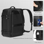 SUOCO Travel Vacuum Backpack with Portable Electric Pump, 60L Carry On Compression Seal Travel Backpack with Vacuum System, Traveling Packing Luggage Suitcase, Black