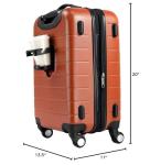Wrangler 20" Piece USB Port Cup Holder Carry-On Luggage