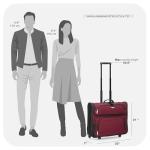 Travel Select Amsterdam Business Rolling Garment Bag, Red, One Size