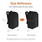 Amazon Basics Travel Backpack Carry On Flight Approved, Lightweight, Expandable, Dual Use as Backpack or Shoulder Bag, Black