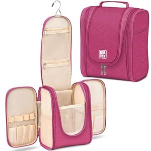 BOACAY Hanging Travel Toiletry Bag for Women and Men, Makeup Bag, Bathroom & Shower Organizer Kit for Accessories, Cosmetics, Travel Essentials